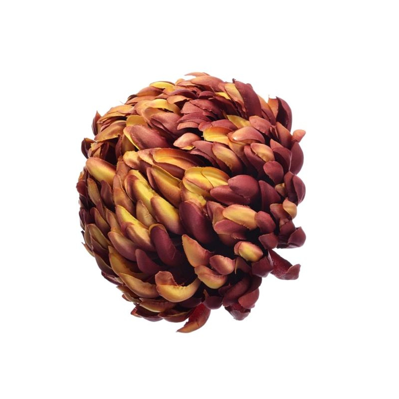 Chryzantema głowa 15cm ART037 gold burgundy