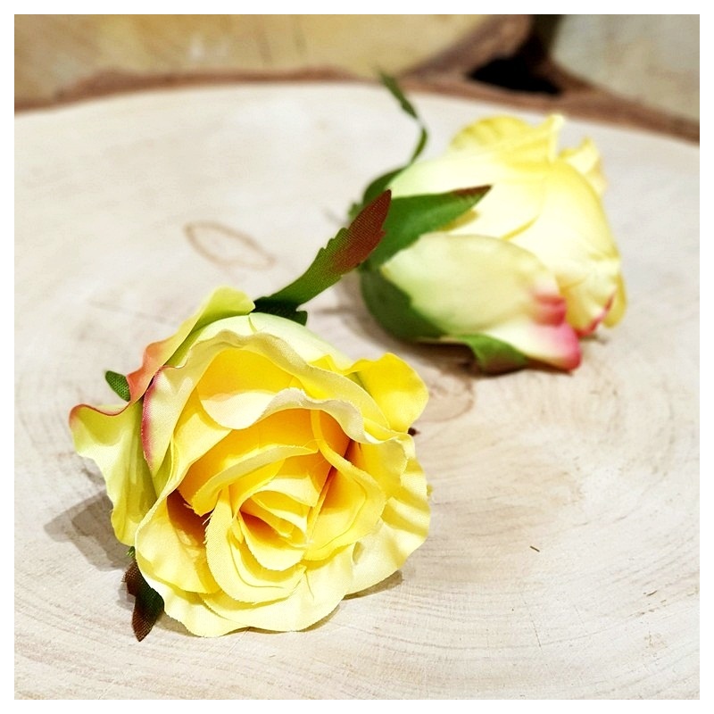 RÓŻA GŁÓWKA PĄK 6CM SUN412 YELLOW