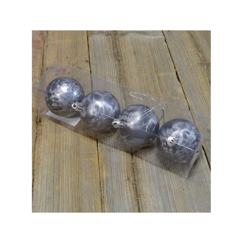 BOMBKI PLASTIK  6CM 4SZT/KPL GRAY