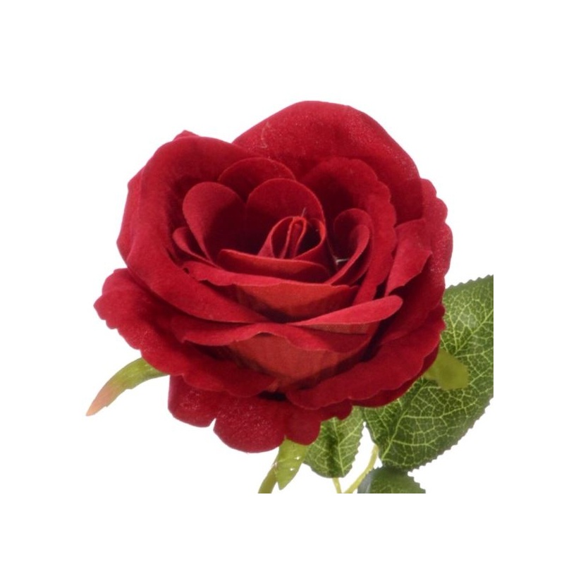 RÓŻA POJEDYŃCZA WELUR 50CM RED