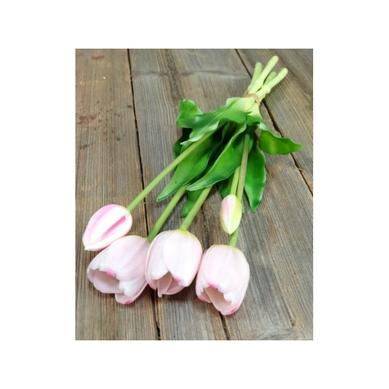 TULIPAN x5 BUKIET GUMA 38CM LT PINK