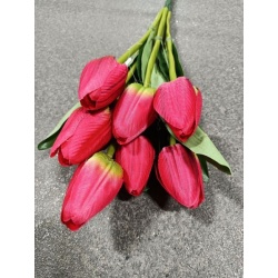 TULIPAN BUKIET 9 KWIATÓW 40CM RASPBERRY RED