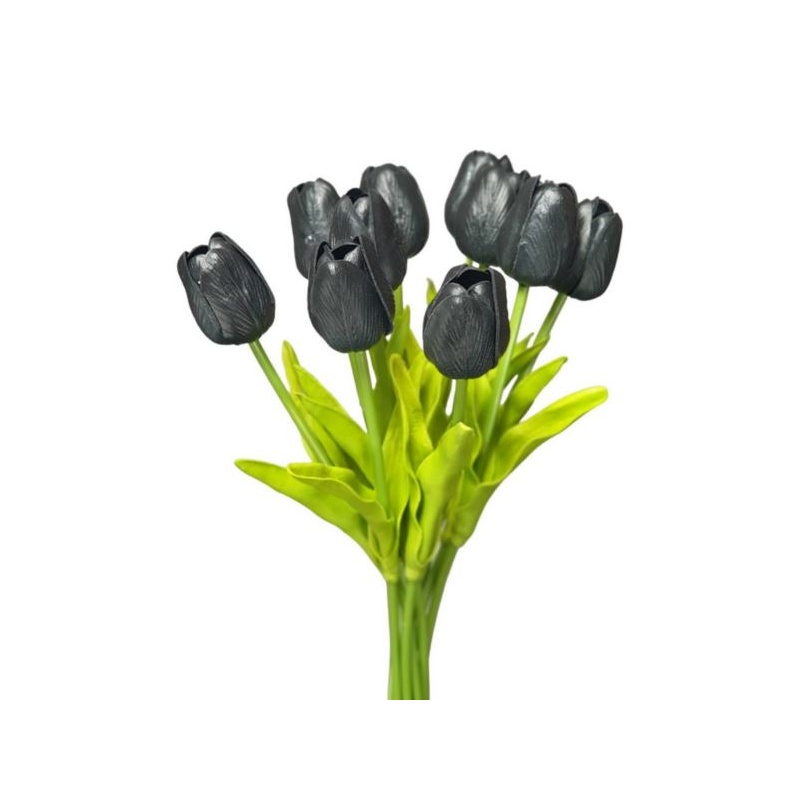 TULIPAN PIANKA 34CM NATURALNY W DOTYKU BLACK