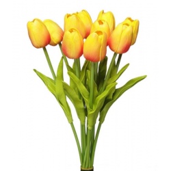 TULIPAN PIANKA 34CM NATURALNY W DOTYKU ORANGE YEL