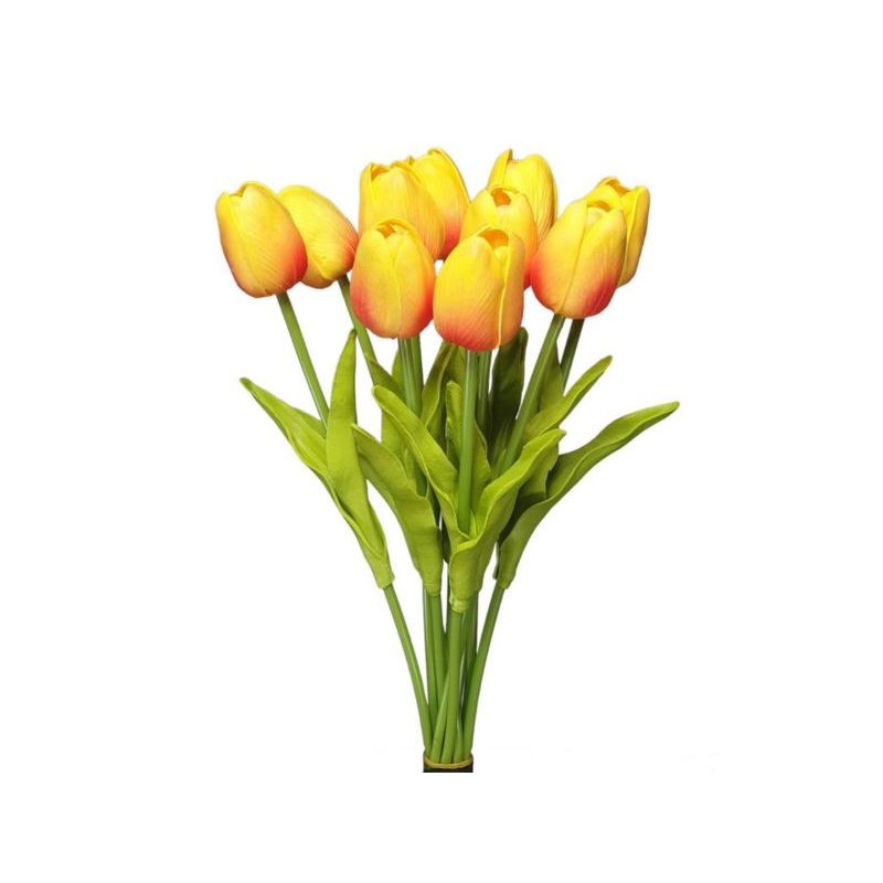 TULIPAN PIANKA 34CM NATURALNY W DOTYKU ORANGE YEL