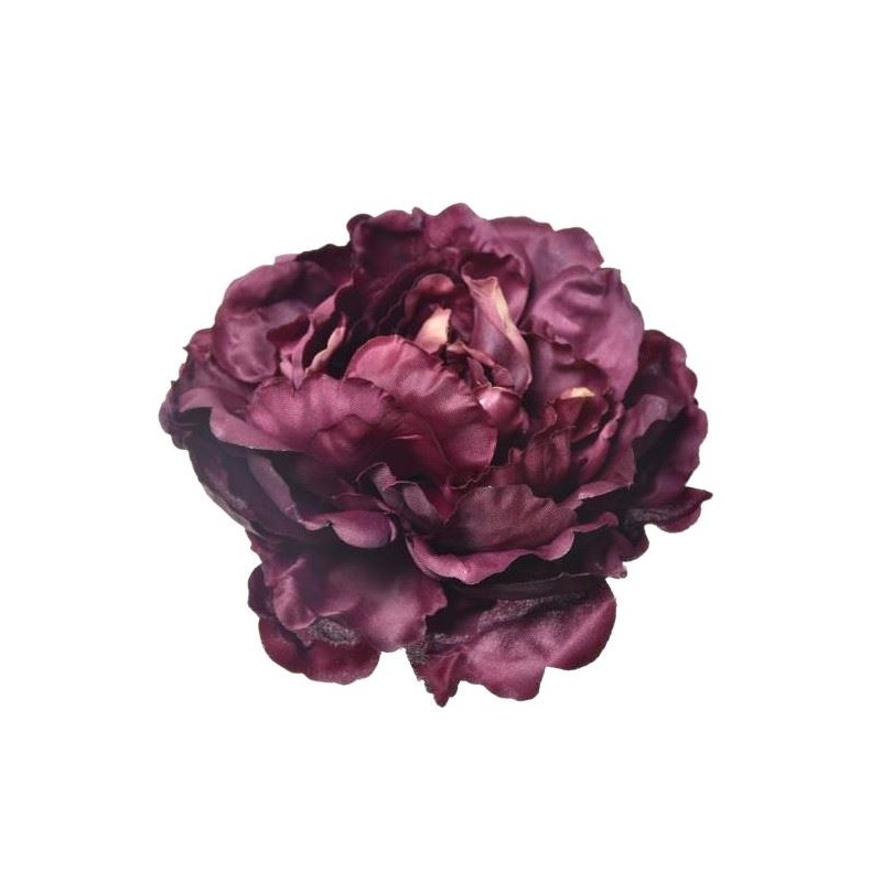 PEONIA GŁOWA 17CM ART060 DR BURGUNDY