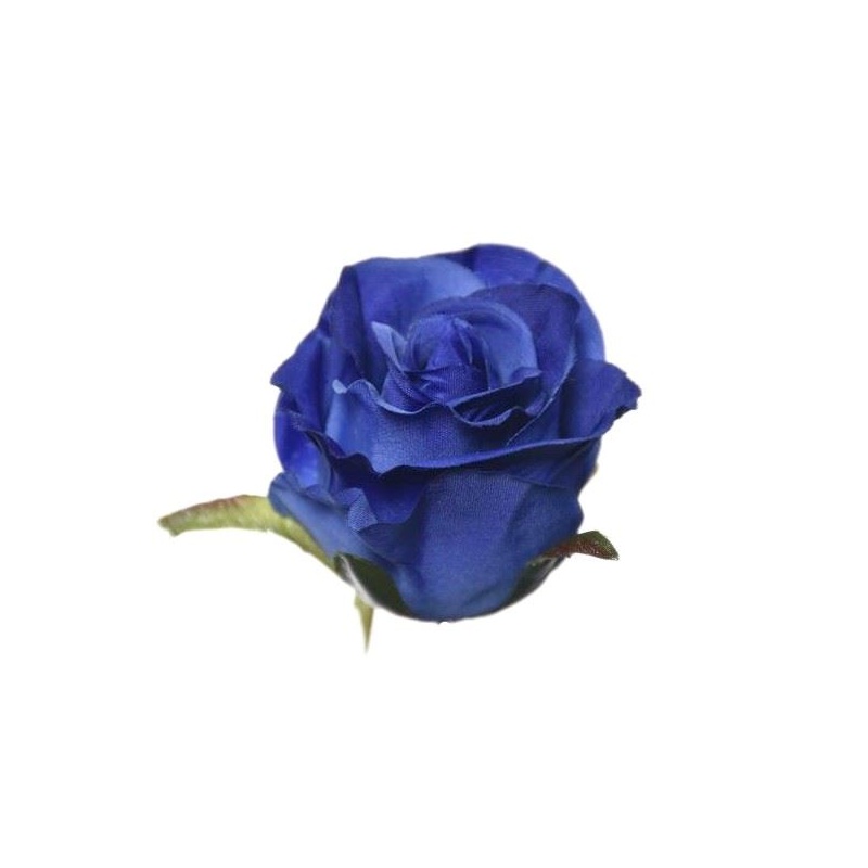 RÓŻA W PĄKU GŁÓWKA 6CM SUN412 DR BLUE