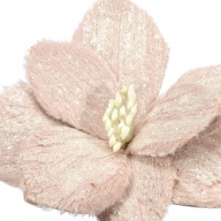 POINSECJA NA PIKU 21CM PLUSH GLITTER POWDER PINK