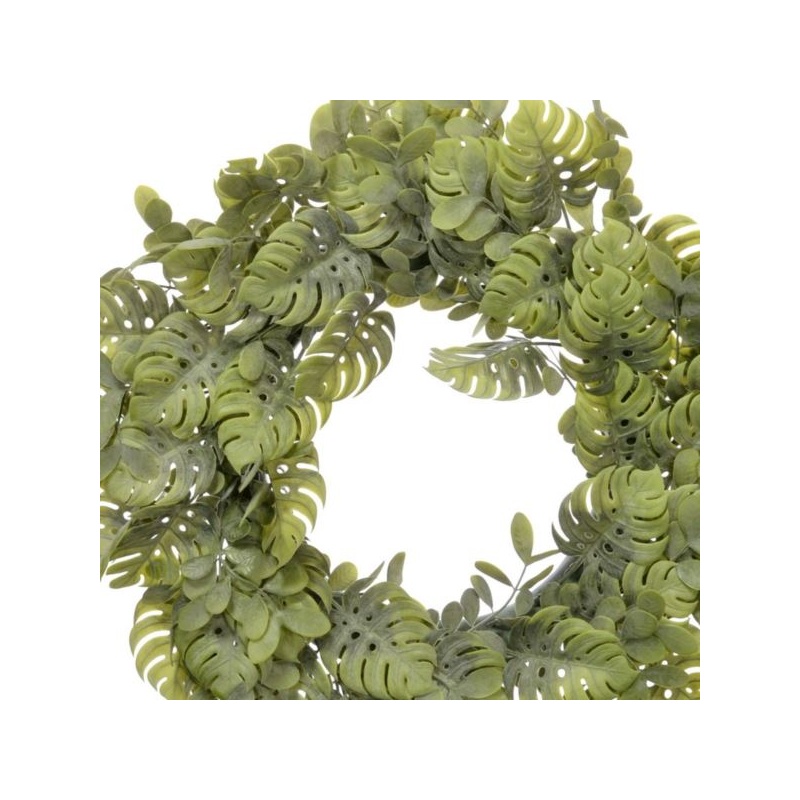 WIANEK DROBNY LIŚĆ MONSTERA  50CM POWDER GREEN