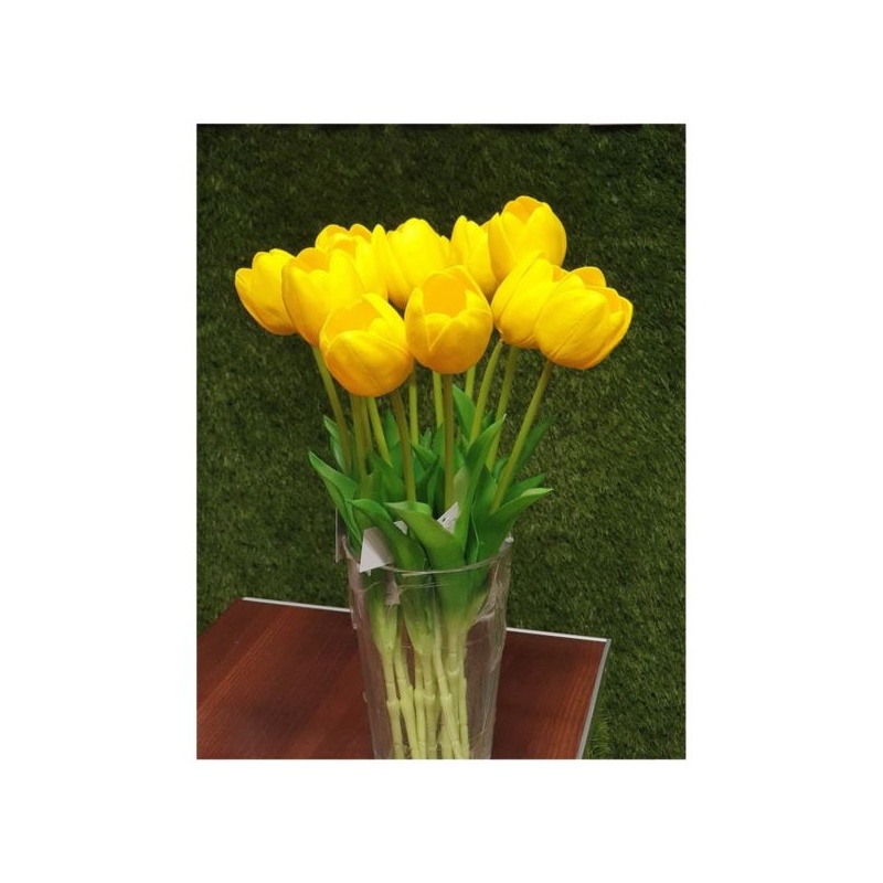 TULIPAN PIANKOWY - ŁODYGA GUMA 42CM PURE YELLOW