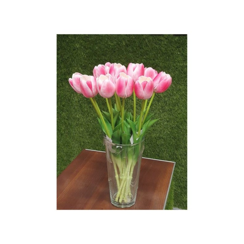 TULIPAN PIANKOWY - ŁODYGA GUMA 42CM BEAUTY PINK