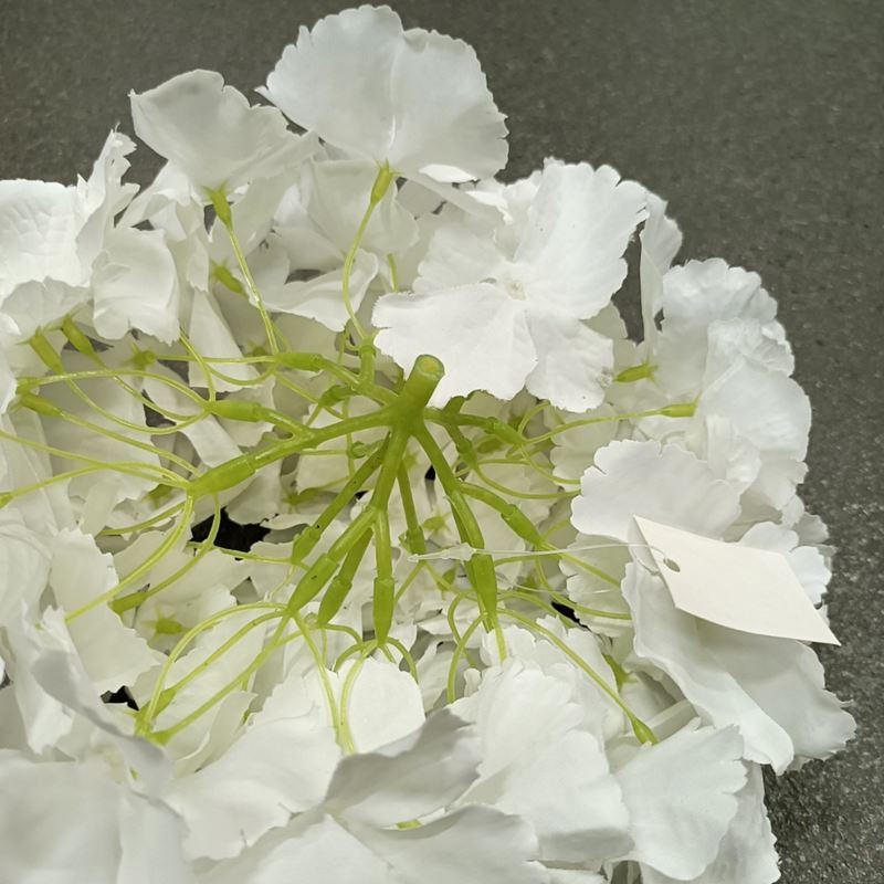 HORTENSJA DUŻA GŁOWA 22CM WHITE/CREAM