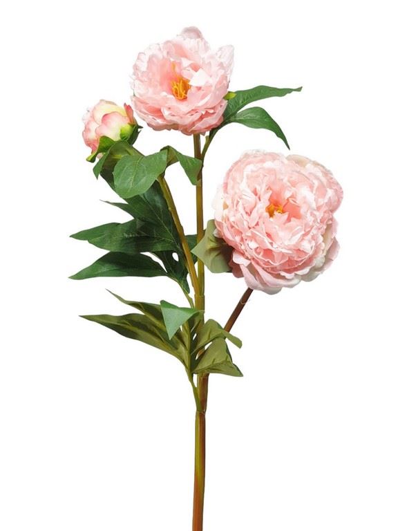 PEONIA GAŁĄZKA 3 KWIATY 76CM LT PINK PEACH