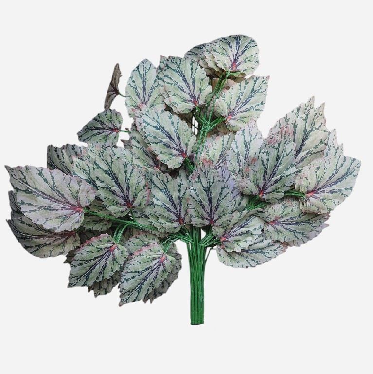 LIŚĆ BEGONIA X3 69CM S492-01 GREEN POWDER GREEN