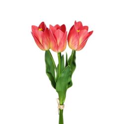 TULIPAN PĘCZEK 3 KWIATY 44CM  PIANKA FLAME ORANGE
