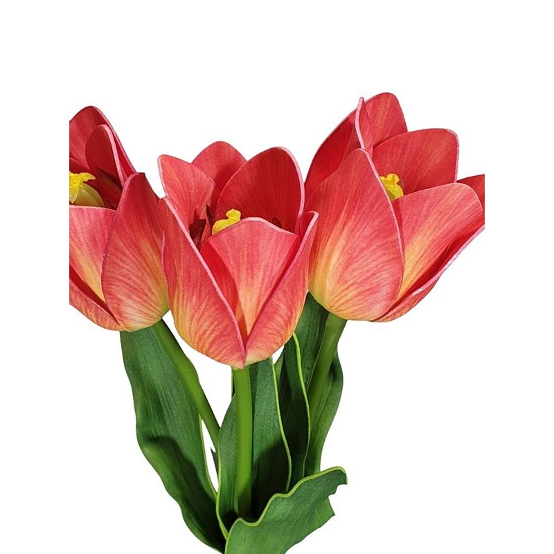 TULIPAN PĘCZEK 3 KWIATY 44CM  PIANKA FLAME ORANGE