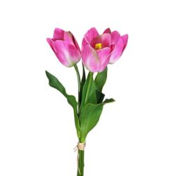TULIPAN PĘCZEK 3 KWIATY 44CM  PIANKA PURE PINK GR