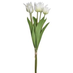 TULIPAN PĘCZEK PIANKA 5 KWIATÓW YD314 WHITE