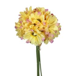 RUMIANEK PĘCZEK 28CM 24 KWIATKI /204  YELLOW