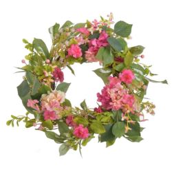 WIANEK KWIETOWY LETNI Z DODATKAMI 40CM PINK CREAM