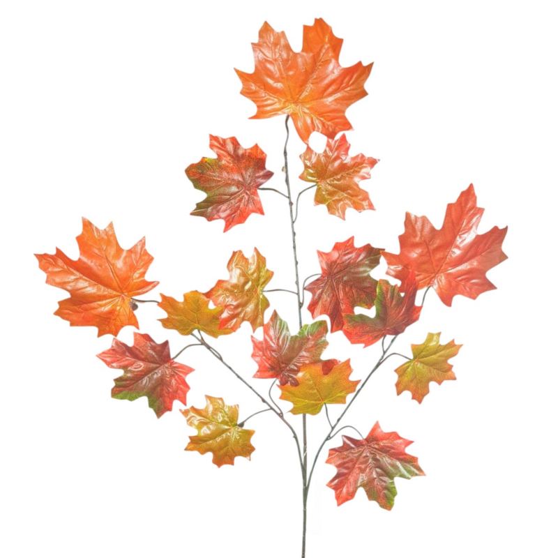 LIŚĆ KLONU GAŁĄZKA JESIENNA 70CM ORANGE