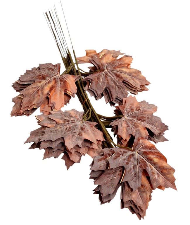 LIŚĆ KLON 52CM AUTUMN /CF5-166 POWDER ORANGE BROWN
