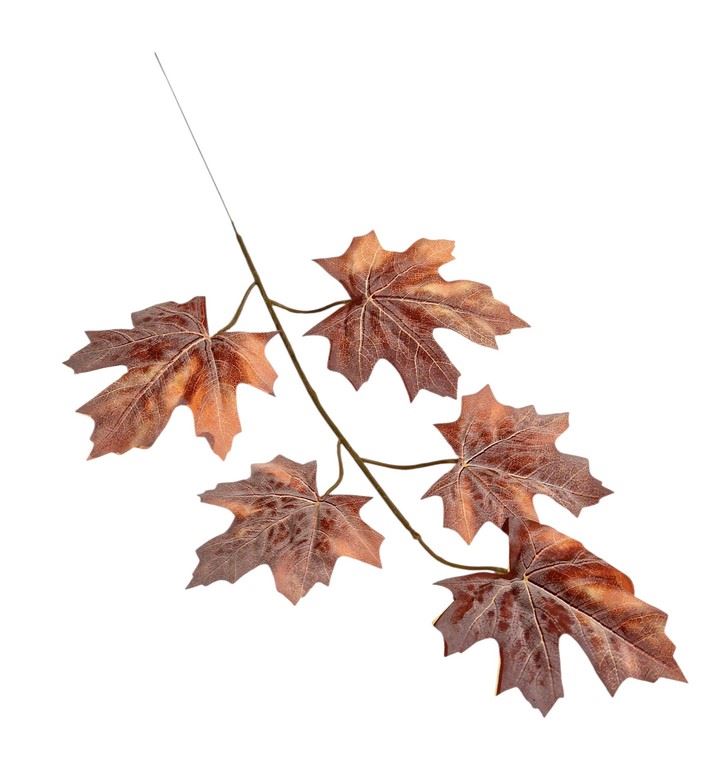 LIŚĆ KLON 52CM AUTUMN /CF5-166 POWDER ORANGE BROWN