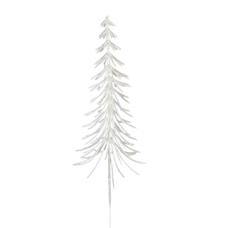 CHOINKA NA PIKU 30CM METALIC PEARL
