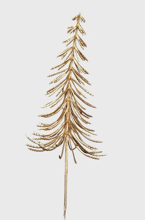 CHOINKA NA PIKU 30CM METALIC GOLD
