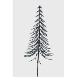 CHOINKA NA PIKU 30CM METALIC DK BLUE