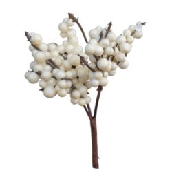 ZIMOWE KULECZKI BERRIES PICK 15CM / 4276 CREAM