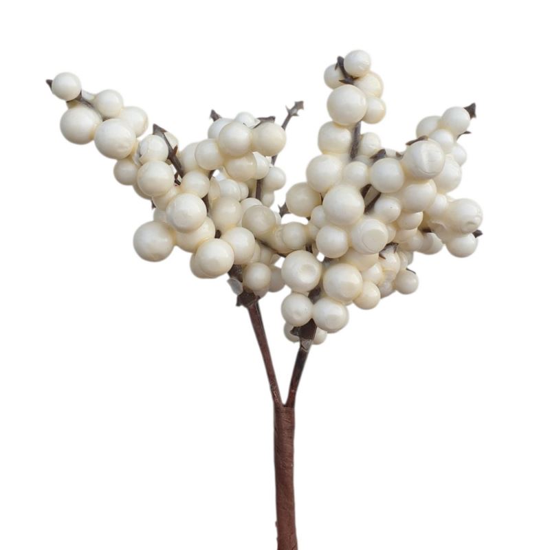 ZIMOWE KULECZKI BERRIES PICK 15CM / 4276 CREAM