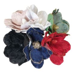 MAGNOLIA NA PIKU VELVET BROKAT 16CM ŚR. BLACK