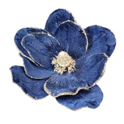 MAGNOLIA NA PIKU VELVET BROKAT 16CM ŚR. NAVY BLUE