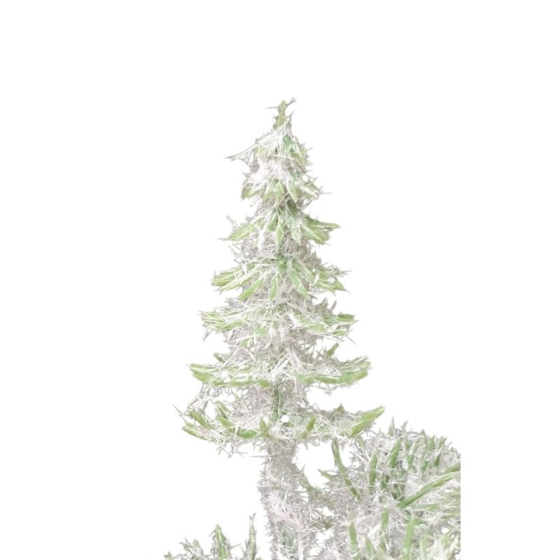 CHOINKA MINI 5CM 7x PIK GREEN SNOW GLITTER