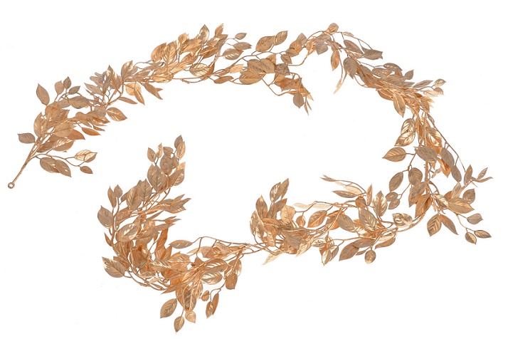 GIRLANDA LIŚCIASTA 175CM GOLD