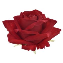 RÓŻA VELVET DUŻA GŁOWA 14CM ART276 RUBIN