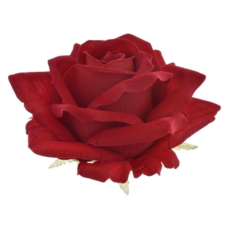 RÓŻA VELVET DUŻA GŁOWA 14CM ART276 RUBIN