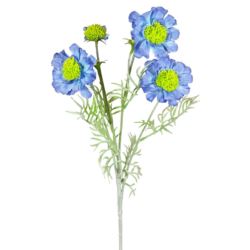 SCABIOSA 4 KWIATY FLOKOWANA 60CM BLUE