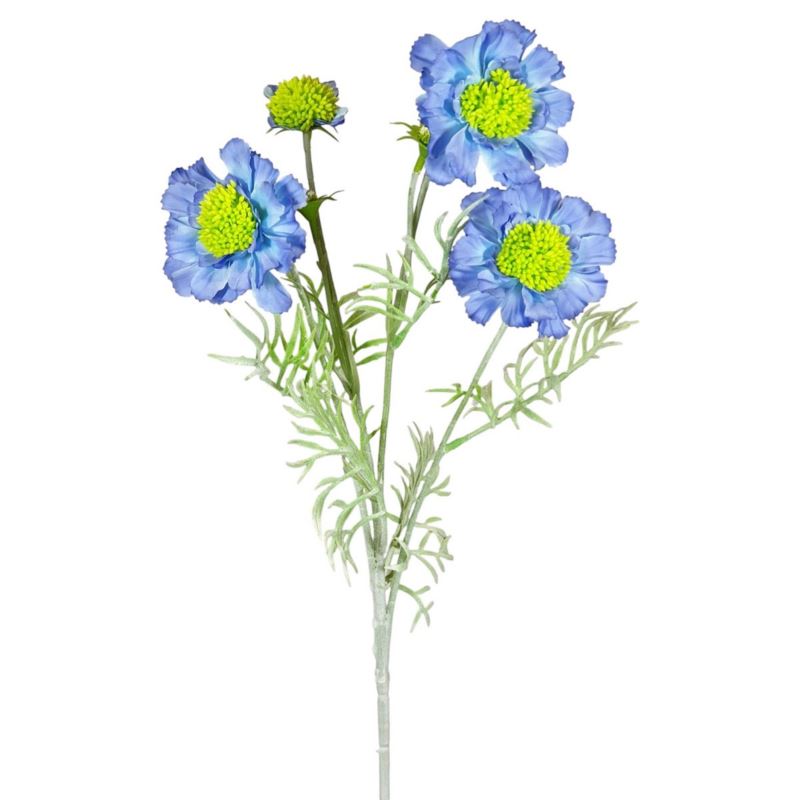 SCABIOSA 4 KWIATY FLOKOWANA 60CM BLUE