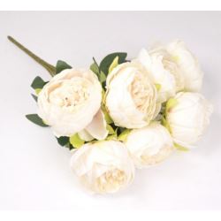 PEONIA BUKIET 7 KWIATÓW 41CM CREAM