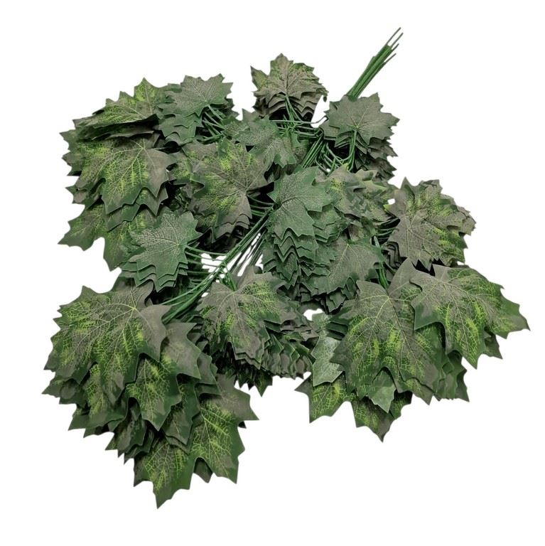 LIŚĆ OMSZAŁY KLON GAŁĄZKA 68CM POWDER GREEN