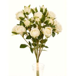 RÓŻA DROBNA WIĄZKA 3 GAŁĄZKI 54CM WHITE CREAM