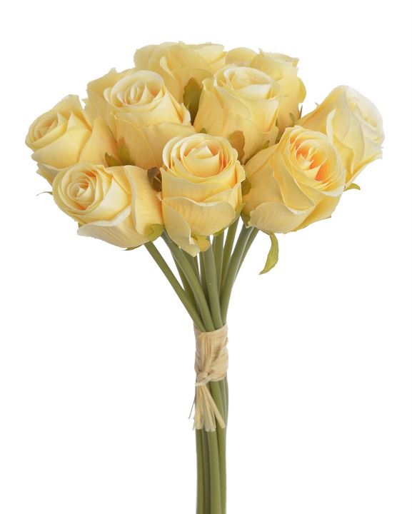 RÓŻA BUKIET 12SZT 25CM YELLOW