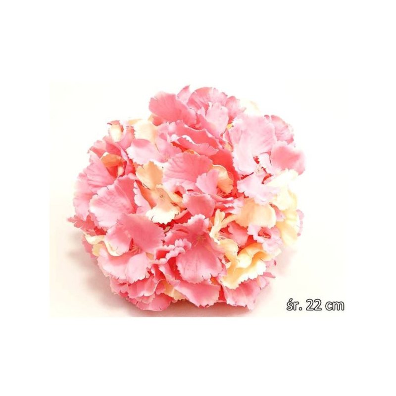 DUŻA HORTENSJA WYROBOWA 20CM PINK LT YELLOW