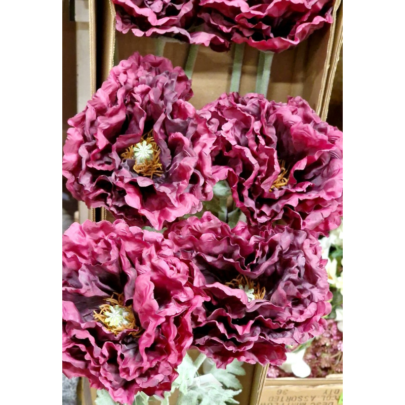 MAK POJEDYNCZY FLOCK STEM 77CM FMN1012 EGGPLANT