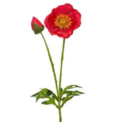 MAK Z PĄKIEM FLOKOWNA ŁODYGA 60cm /3396 RED