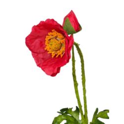 MAK Z PĄKIEM FLOKOWNA ŁODYGA 60cm /3396 RED