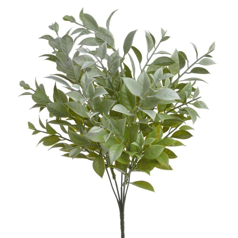 LISTKI DROBNE x5 BUKIET 34CM WHITE LT GREEN