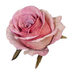 RÓŻA GŁÓWKA VINTAGE 8CM OLD MAUVE PINK